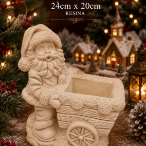 Santa Carreta Resina 24cm x 20cm