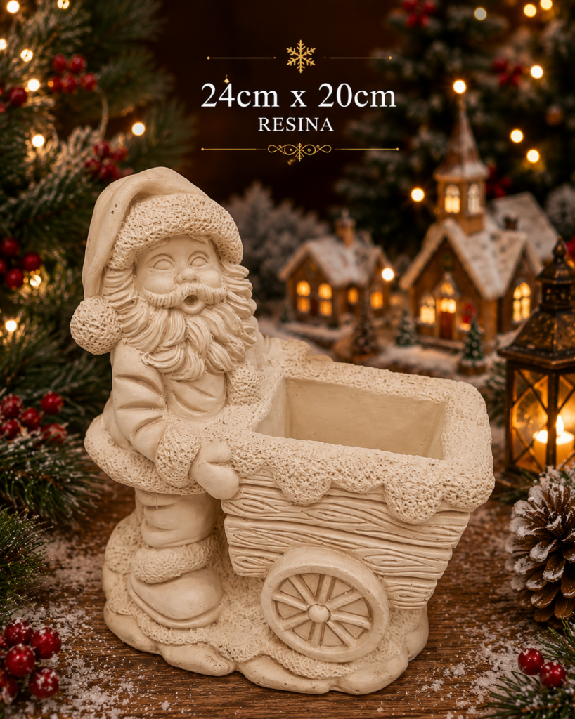 Santa Carreta Resina 24cm x 20cm