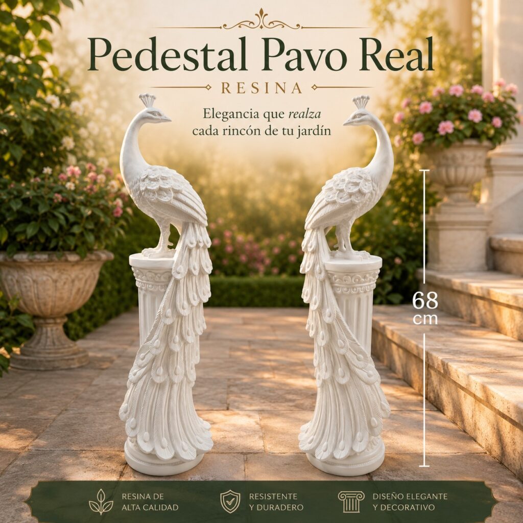 Pedestal de Pavo Real 68cm