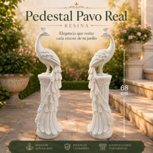 Pedestal de Pavo Real 68cm